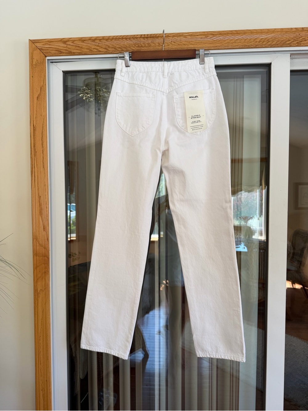 NWT ROLLA'S White Straight-Leg Jeans - Picture 2 of 6